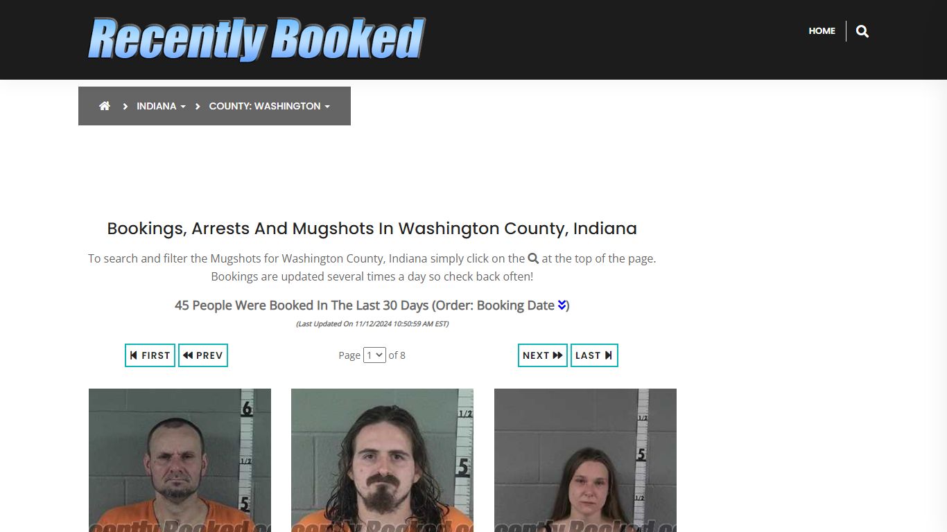 Bookings, Arrests and Mugshots in Washington County, Indiana