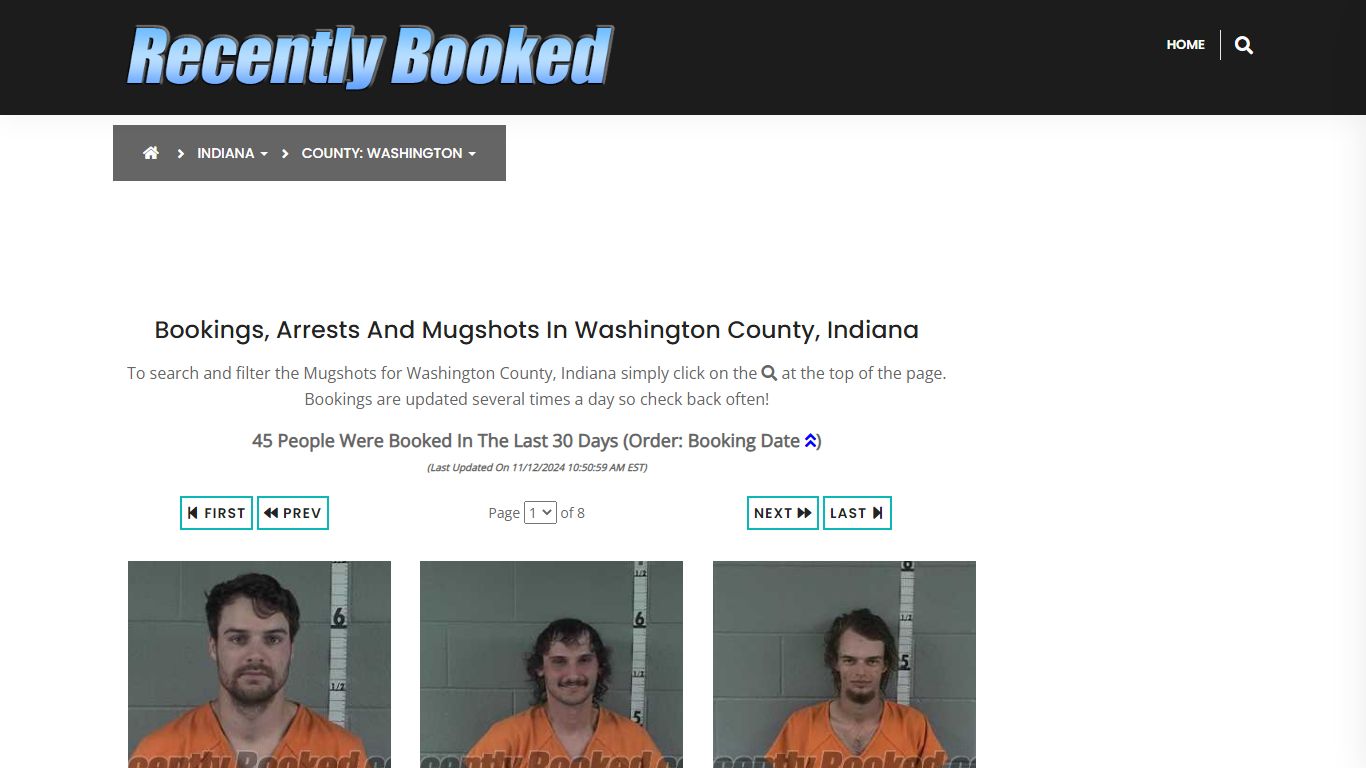 Bookings, Arrests and Mugshots in Washington County, Indiana