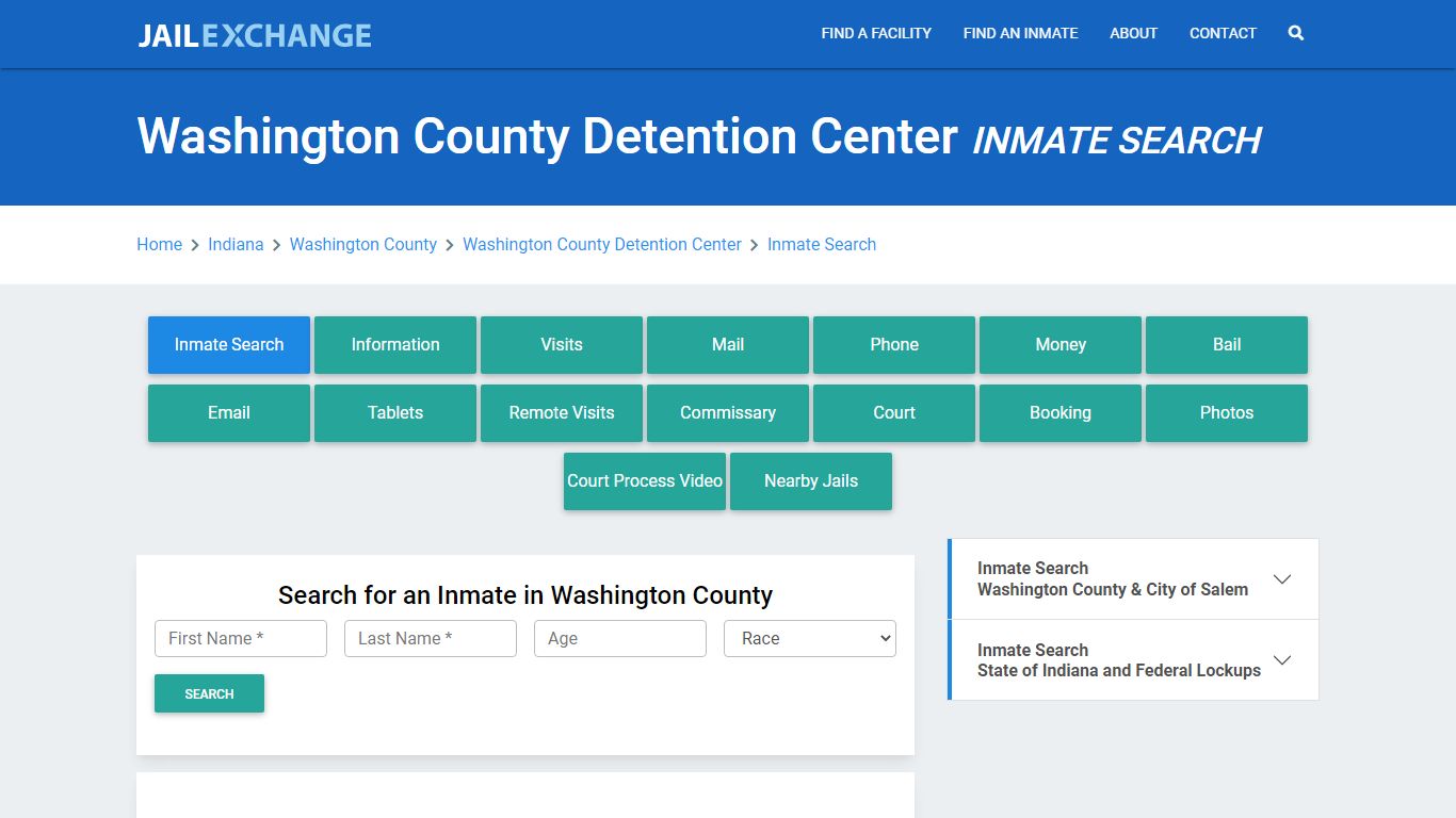 Washington County Detention Center Inmate Search - Jail Exchange